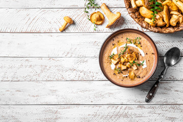 Chanterelle mushroom cream soup