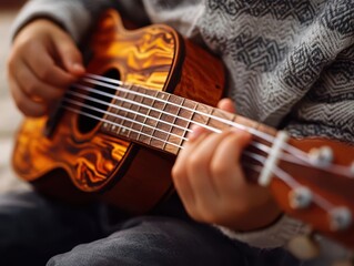 Obraz premium Music lessons, vibrant melodies, instrumental practice, artistic growth