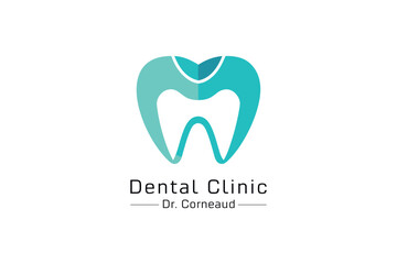 Obraz premium dental clinic tooth logo design vector illustration.