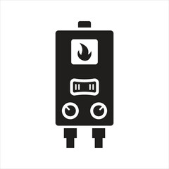 Gas boiler icon. Home heating system icon