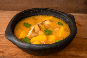 Sancocho soup typical Colombian fish food