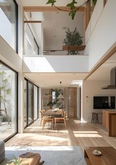 Modern Japanese Home Interior Design With Wooden Floors And Natural Light
