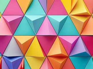 Fototapeta premium Colorful Geometric Triangles Abstract Background