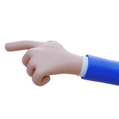 3D Cartoon Hand Pointing: Simplistic and Playful Design