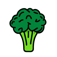 Broccoli Icon Design for Healthy Eating and Nutrition Themes