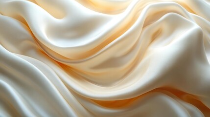 Obraz premium Luxurious creamy silk fabric - generative ai
