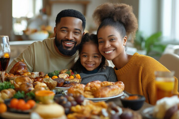 Family at thanksgiving party