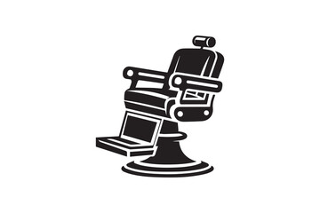 the barber salon chair silhouette illustration vector