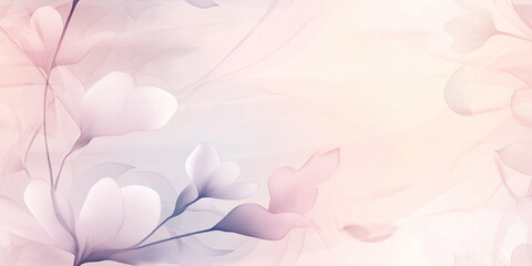Light floral pattern in soft pastel colors with delicate line work, creating a serene and calming visual effect. Ideal for backgrounds or decorative elements.
