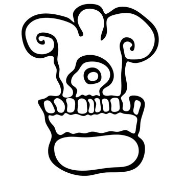 glifo azteca flor