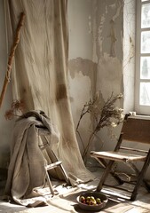 Rustic Interior Design with Natural Elements and Wooden Furniture