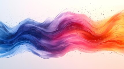 Abstract fluid wave in gradient colors - generative ai