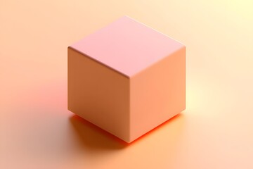 Fototapeta premium Abstract Cube Minimalist 3D Render