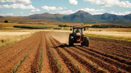 Obraz premium Export technology in South Africa: Mining equipment and agricultural technology,