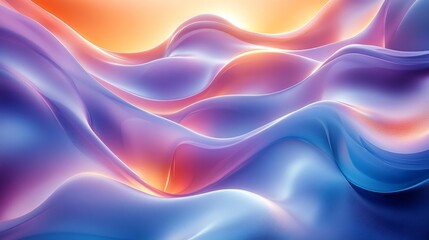Abstract flowing gradient waves - generative ai