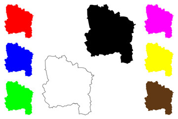 Ang Thong Province (Kingdom of Thailand, Siam, Provinces of Thailand) map vector illustration, scribble sketch Ang Thong map