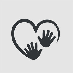 uman hand palm minimalist design