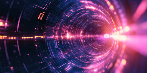 Futuristic tunnel background