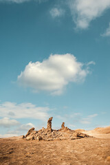 Les Tres Marias in the Moon Valley (Valle de la Luna), San Pedro de Atacama, Chile. The three rock...