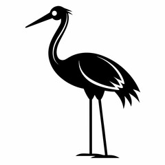 Crane Black silhouette