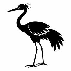 Crane Black silhouette