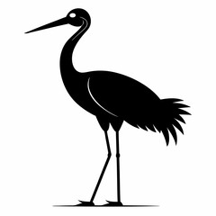 Crane Black silhouette