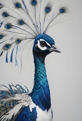 Fototapeta premium portrait of a peacock