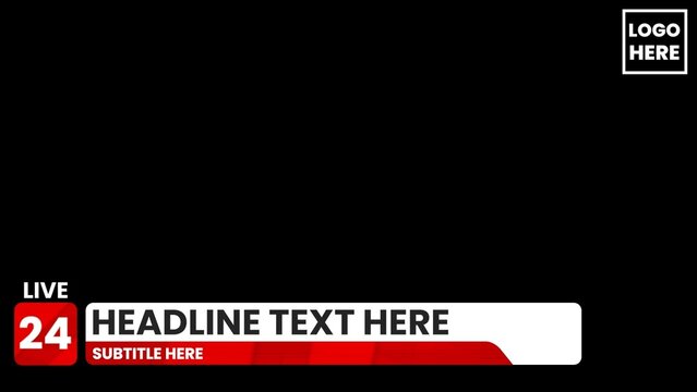 Breaking News Live Information Bar with Subtitle
