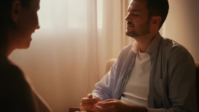 Past Life Regression Therapy Session in a Calming Environment Generative AI