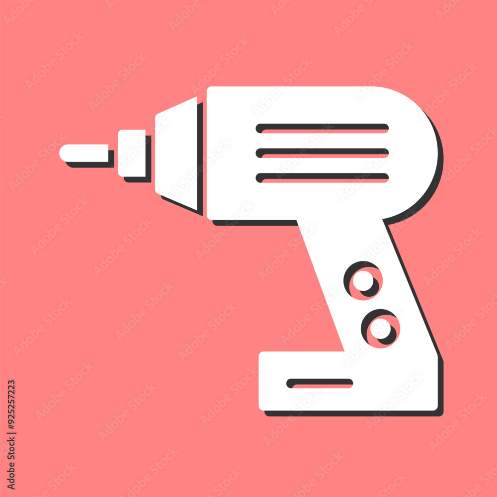 Wall mural drill vector icon