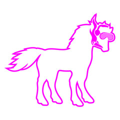 Mystical Fabulous Pink Unicorn Horn Horse Music Party DJ Clubbers Raver comic humor cartoon Sunglasses Headphone cool techno dance fun electro sounds lovers like disco rave club festival concert	