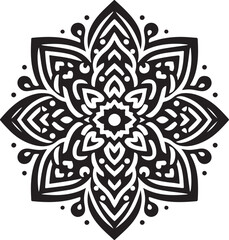 Mandala  Black and White Logo Vector – SVG Design.

This is a printable SVG design file. You can easily print on t-shirts, hoodies, mugs, bags, posters, walls, etc.
