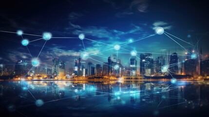 5G, 6G, Big data wireless network, high speed internet, cloud computing or connect diagram technology, Data storage, service, synchronize, online, financial, Connectivity global, smart city, Gen AI
