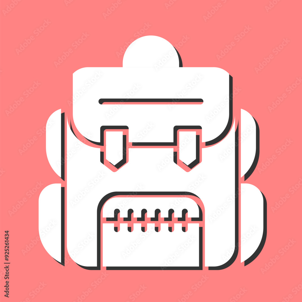 Canvas Prints backpack vector icon