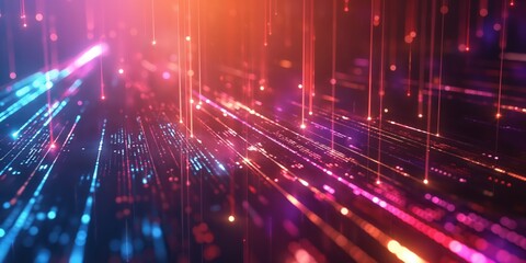 Futuristic Neon Tunnel with Vibrant Lights created by ai