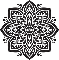 Mandala  Black and White Logo Vector – SVG Design.

This is a printable SVG design file. You can easily print on t-shirts, hoodies, mugs, bags, posters, walls, etc.
