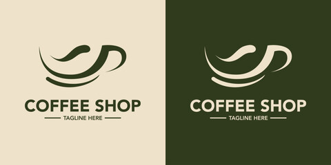 Coffee shop minimalist logo design