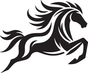 Horse icon silhouette vector art illustration