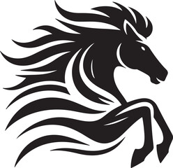 Horse icon silhouette vector art illustration