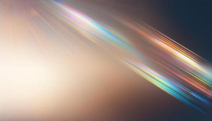 Radiant Spectrum Rays. Abstract Light Beams in Soft Gradient Tones of Amber Blue Purple with Fine Linear Patterns, Creating a Dynamic, Ethereal Atmosphere of Diffused Energy and Color. Poster Banner 