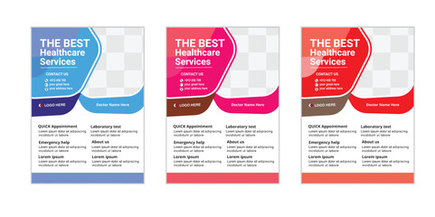 Medical Brochure Flyer design and unique. vector . editable. illustration