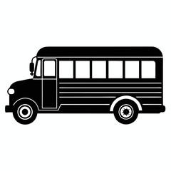 School bus Black silhouette