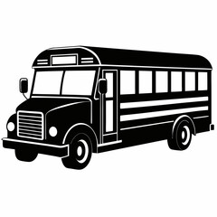 School bus Black silhouette