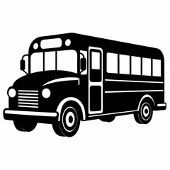 School bus Black silhouette