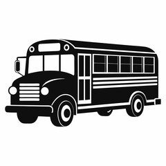 School bus Black silhouette