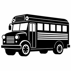 School bus Black silhouette