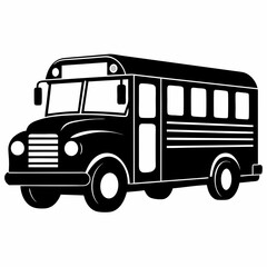 School bus Black silhouette