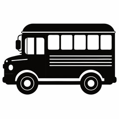School bus Black silhouette