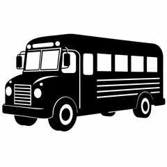 School bus Black silhouette