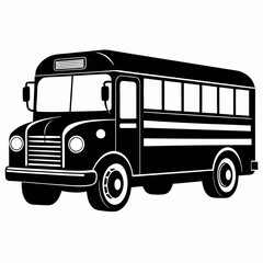 School bus Black silhouette